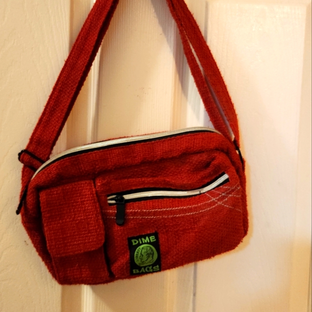 Dime Bags Red Hemp Purse